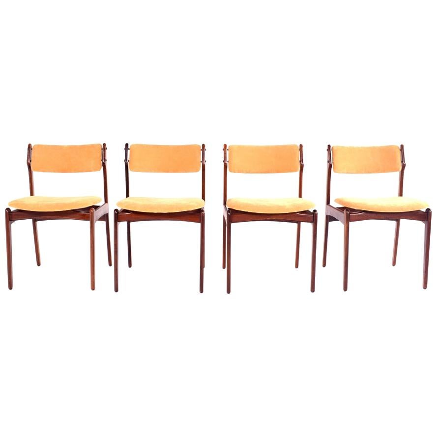 Midcentury Danish Rosewood Dining Chairs by Erik Buch for OD Møbler