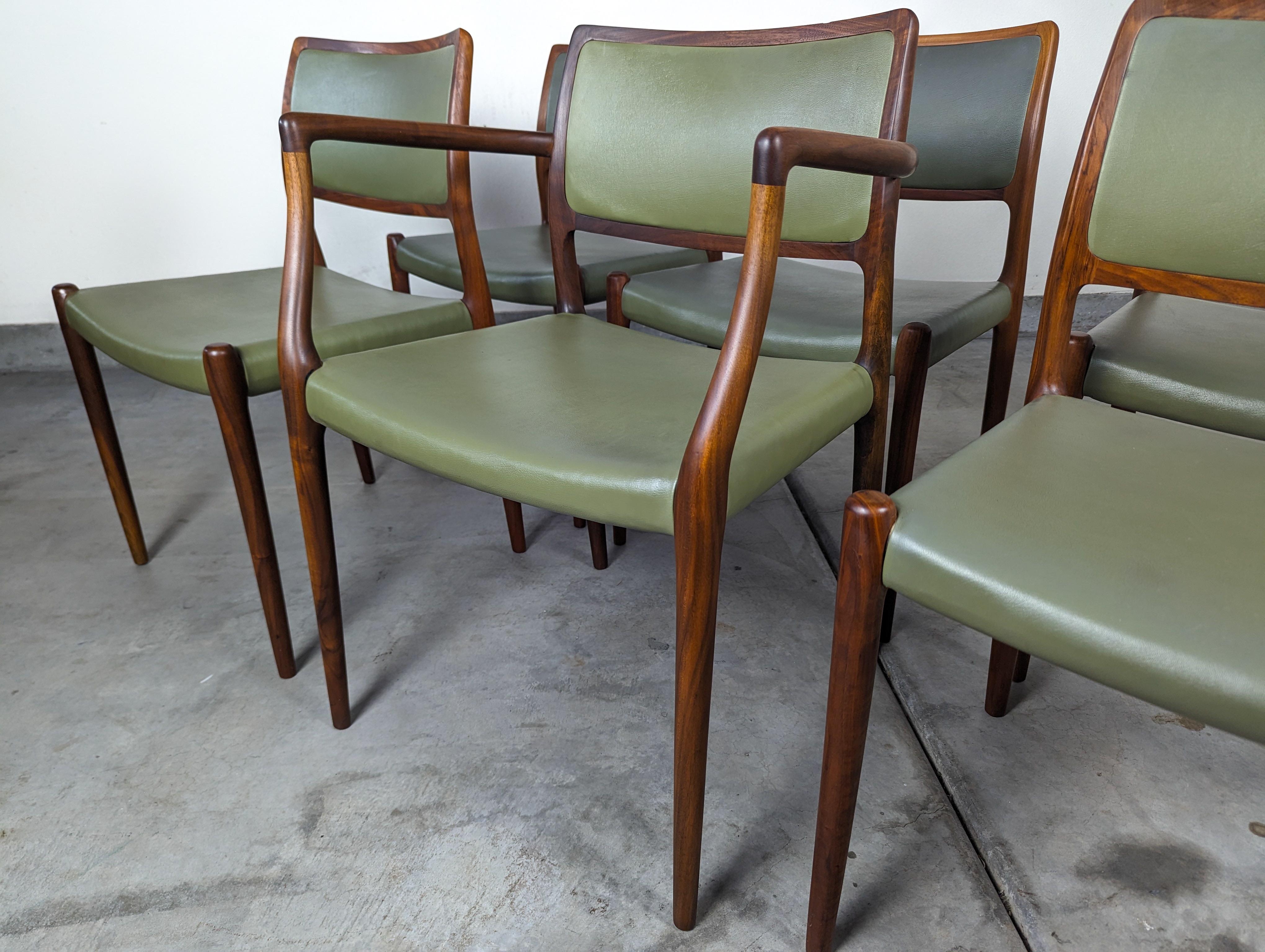 Mid Century Danish Teak Dining Chairs, Model 80, Niels O. Moller - c1960s 1