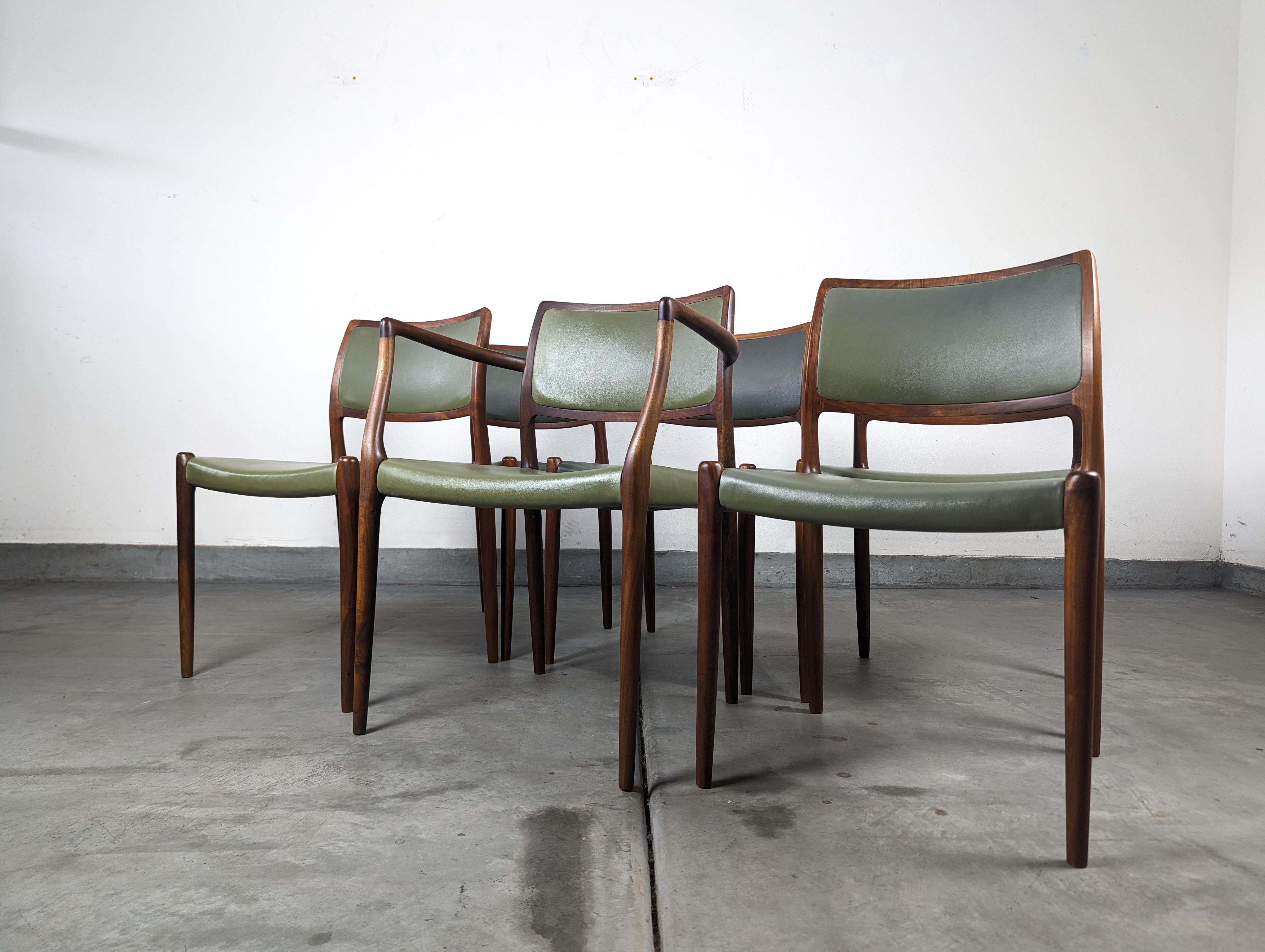 Mid Century Danish Teak Dining Chairs, Model 80, Niels O. Moller - c1960s 3