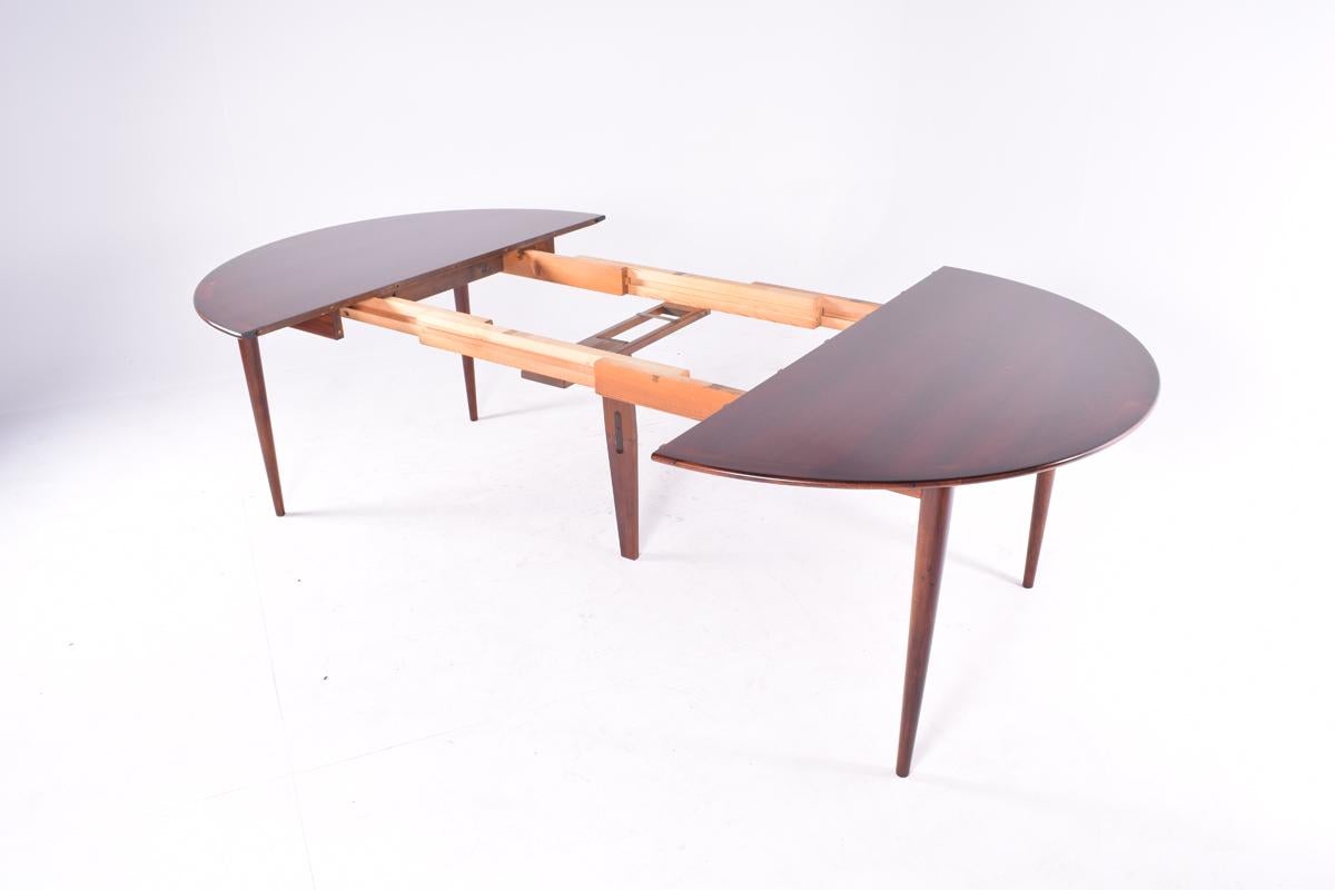 Midcentury Danish Rosewood Dining Table by Grete Jalk for Poul Jeppesen 5