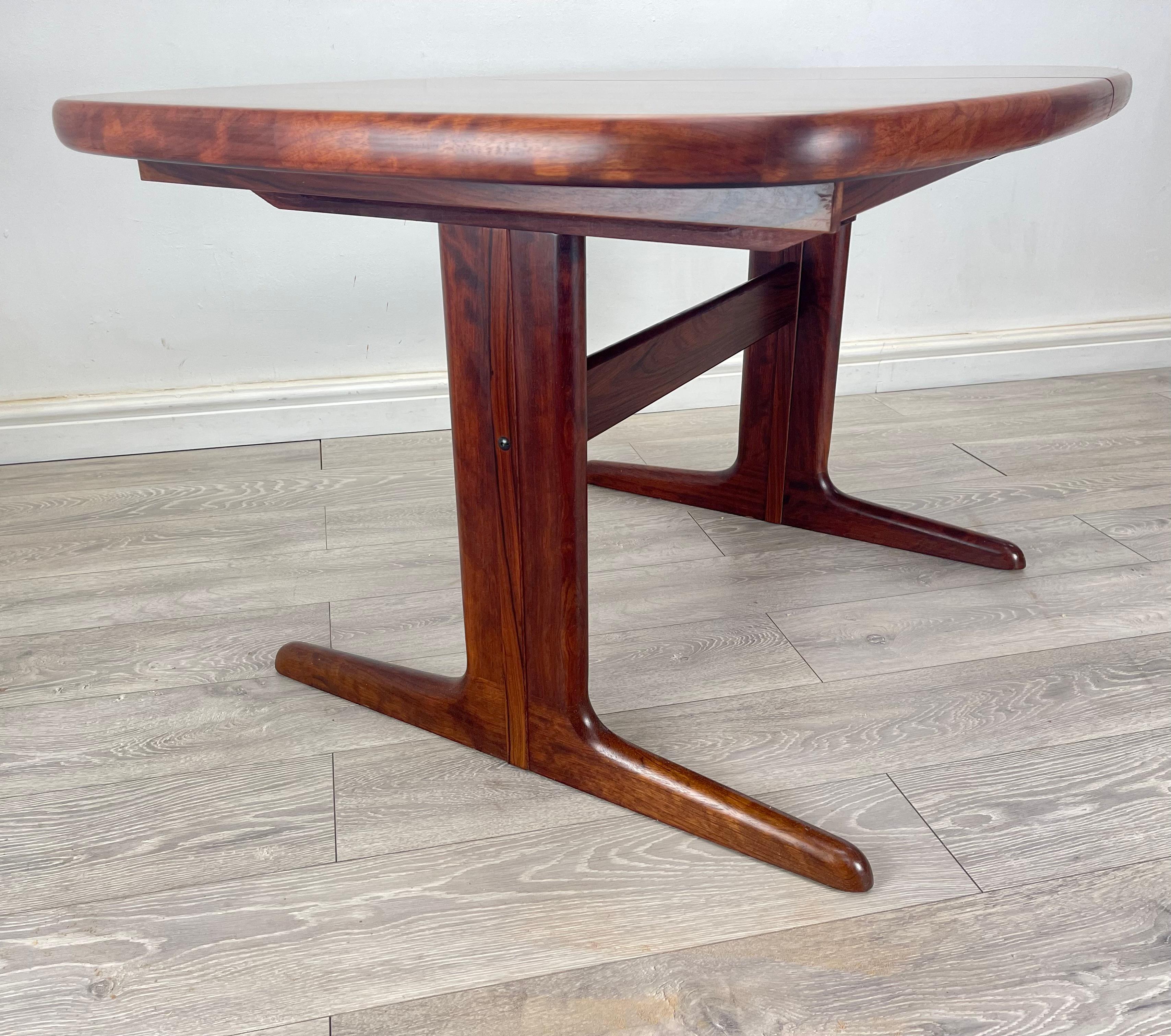 20th Century Midcentury Danish Rosewood Dining Table For Sale