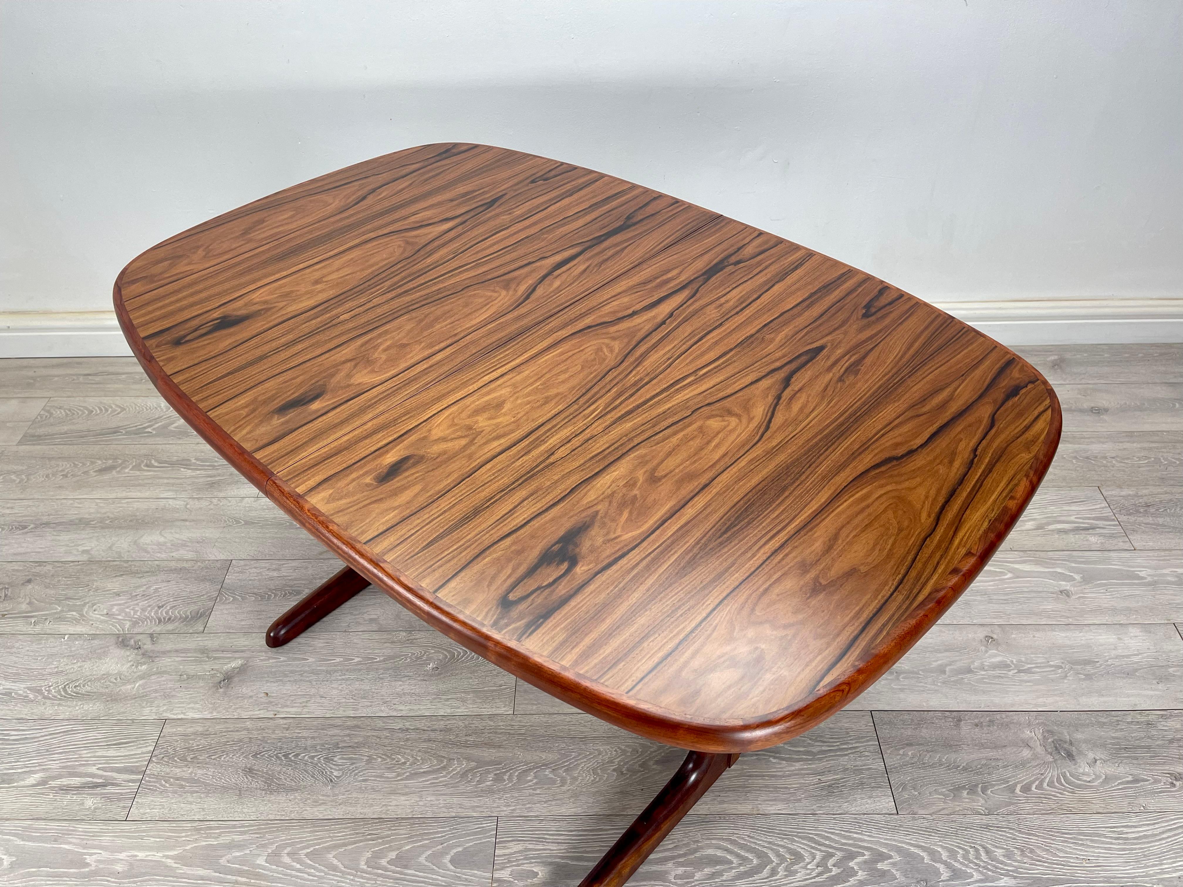 Midcentury Danish Rosewood Dining Table For Sale 1