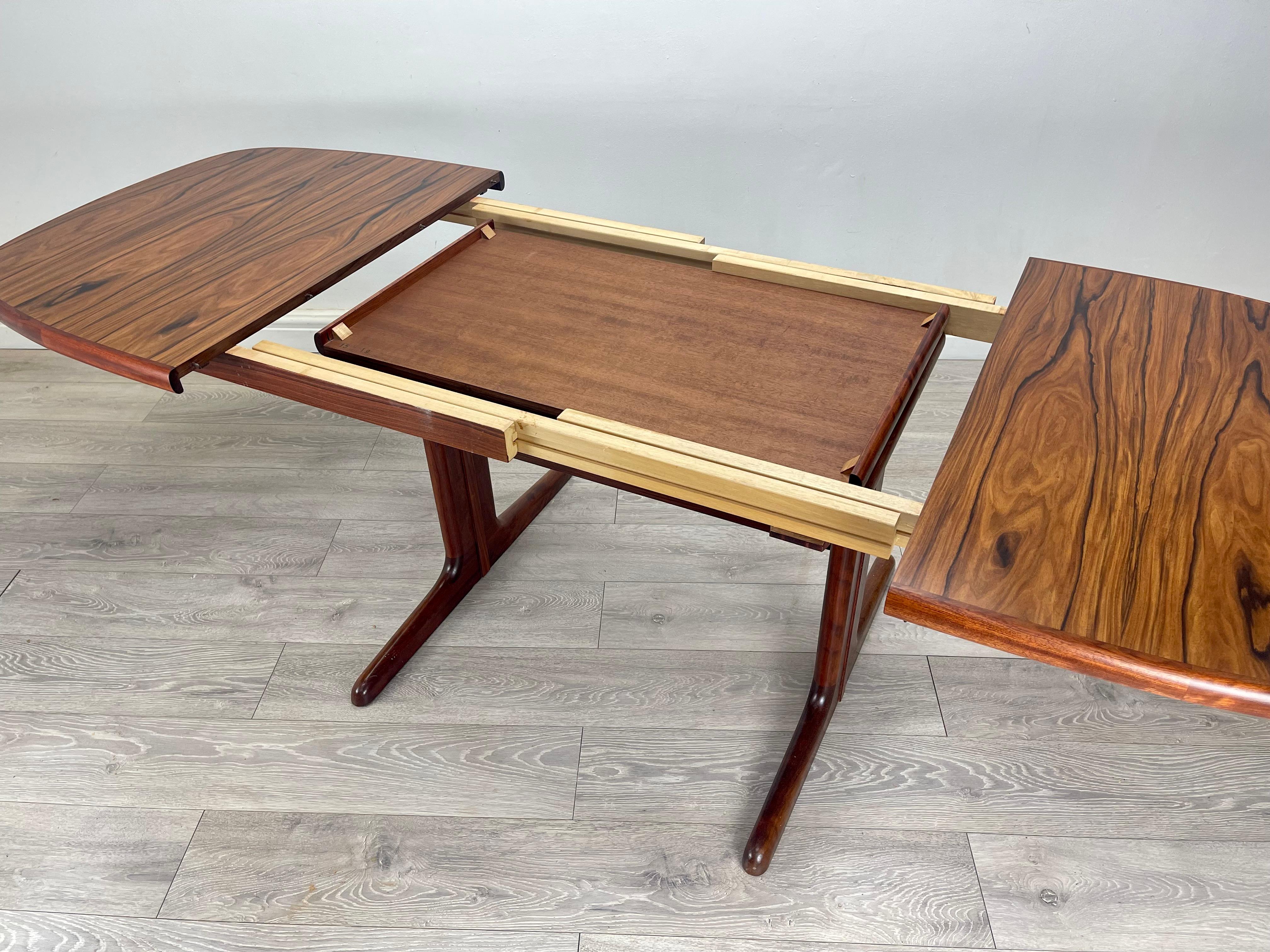 Midcentury Danish Rosewood Dining Table For Sale 3