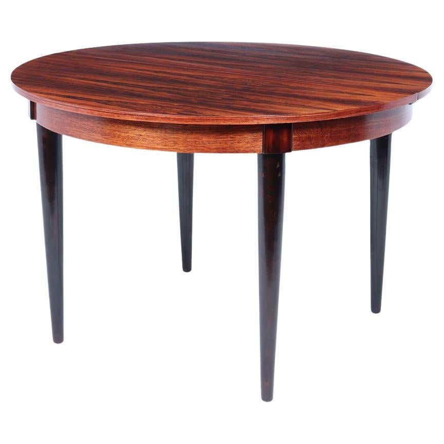 Mid-Century Danish Rosewood Dining Table with Butterfly Leaf, 1960s For Sale