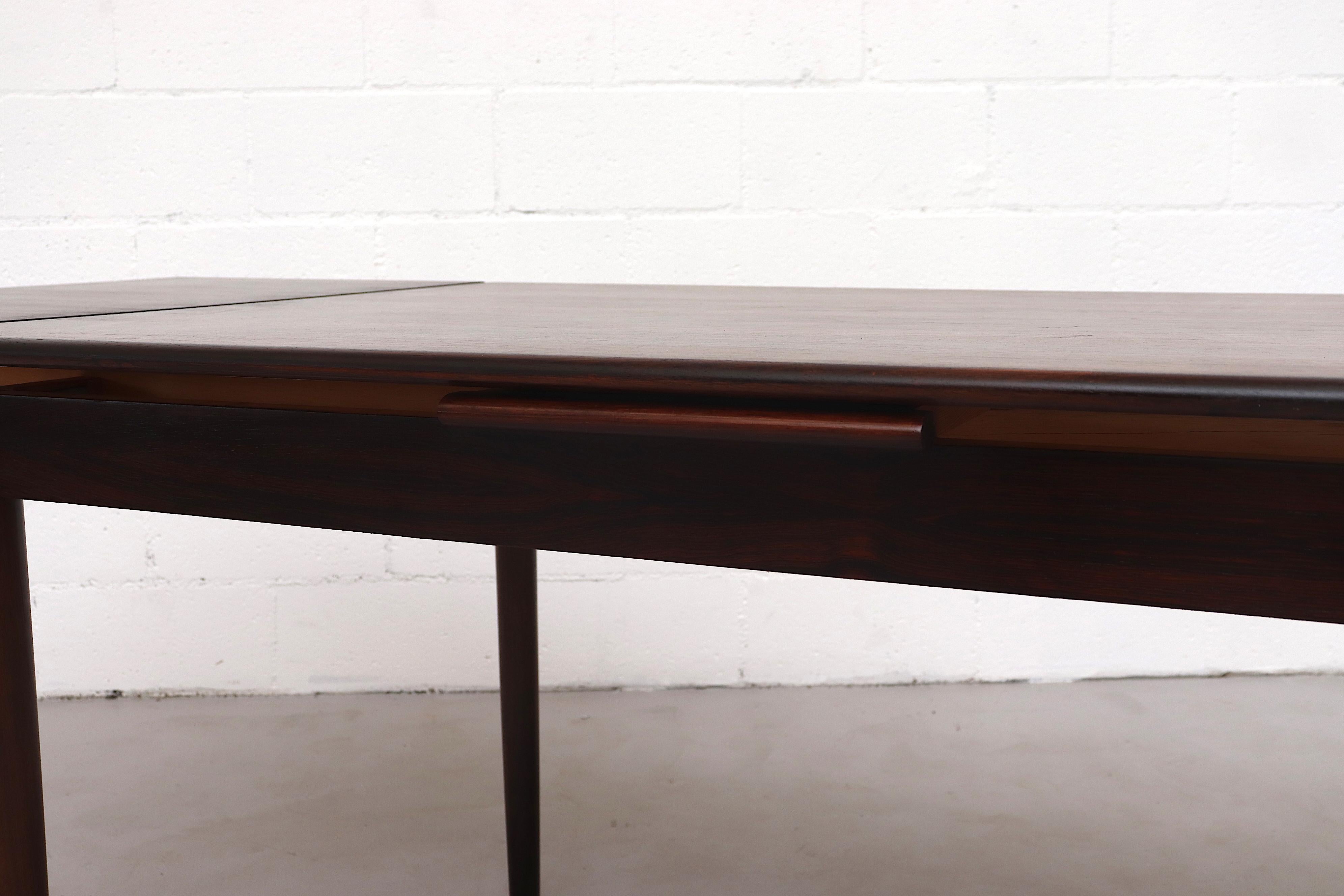 Midcentury Danish Rosewood Dining Table with Leaves 6
