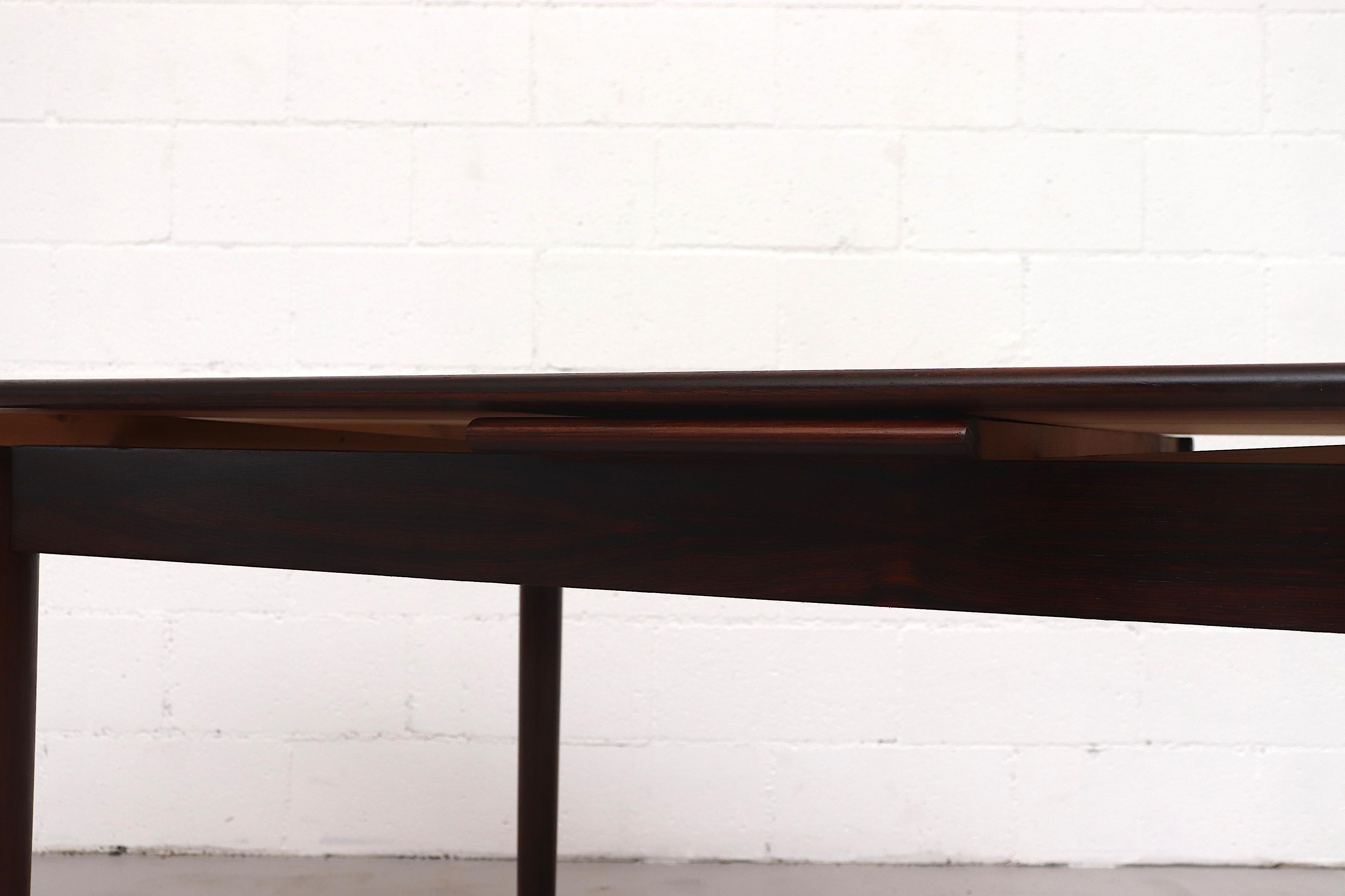 Midcentury Danish Rosewood Dining Table with Leaves 7