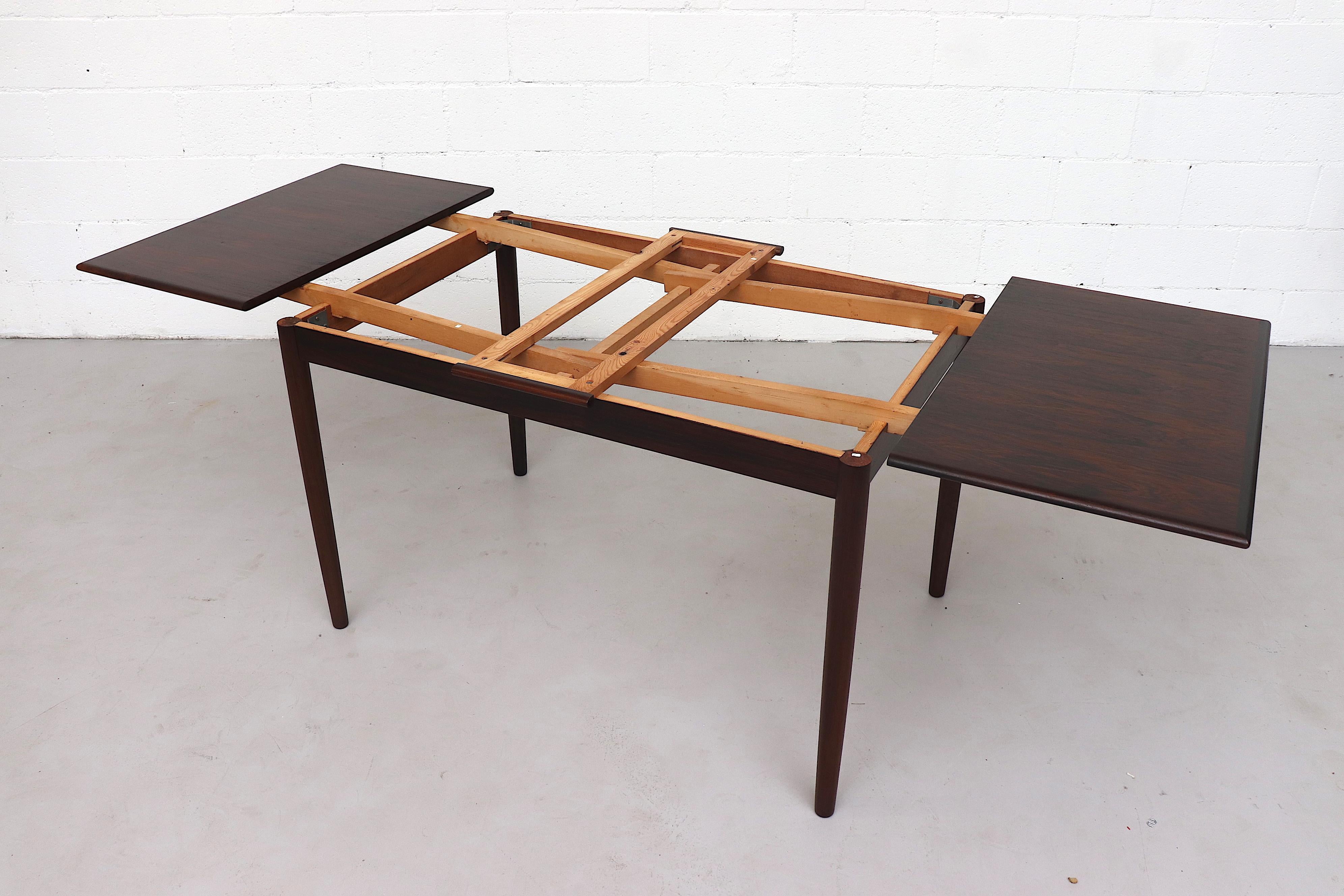 Midcentury Danish Rosewood Dining Table with Leaves 3