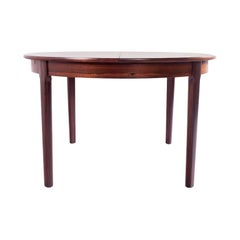 Midcentury Danish Rosewood Dining Table with Two Hidden Leaves