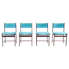 Chaises de salle à manger danoises en palissandre du milieu du siècle, 1960
