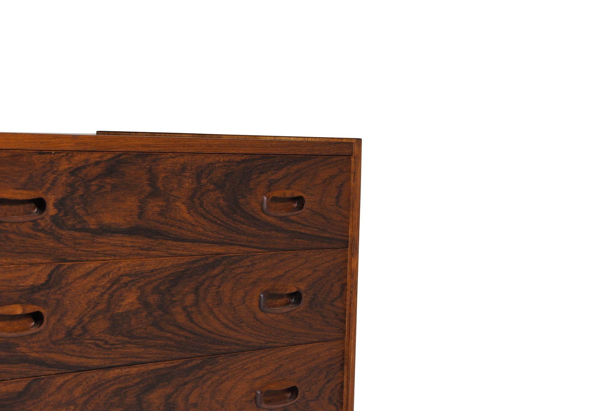 Oiled Mid-century Danish Rosewood Dresser or Nightstand For Sale