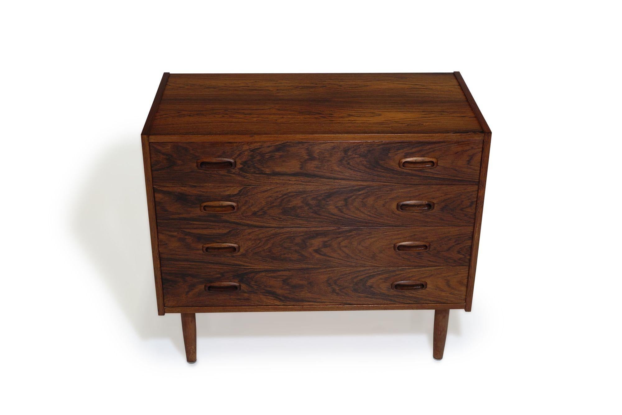 Mid-century Danish Rosewood Dresser or Nightstand In Excellent Condition For Sale In Oakland, CA
