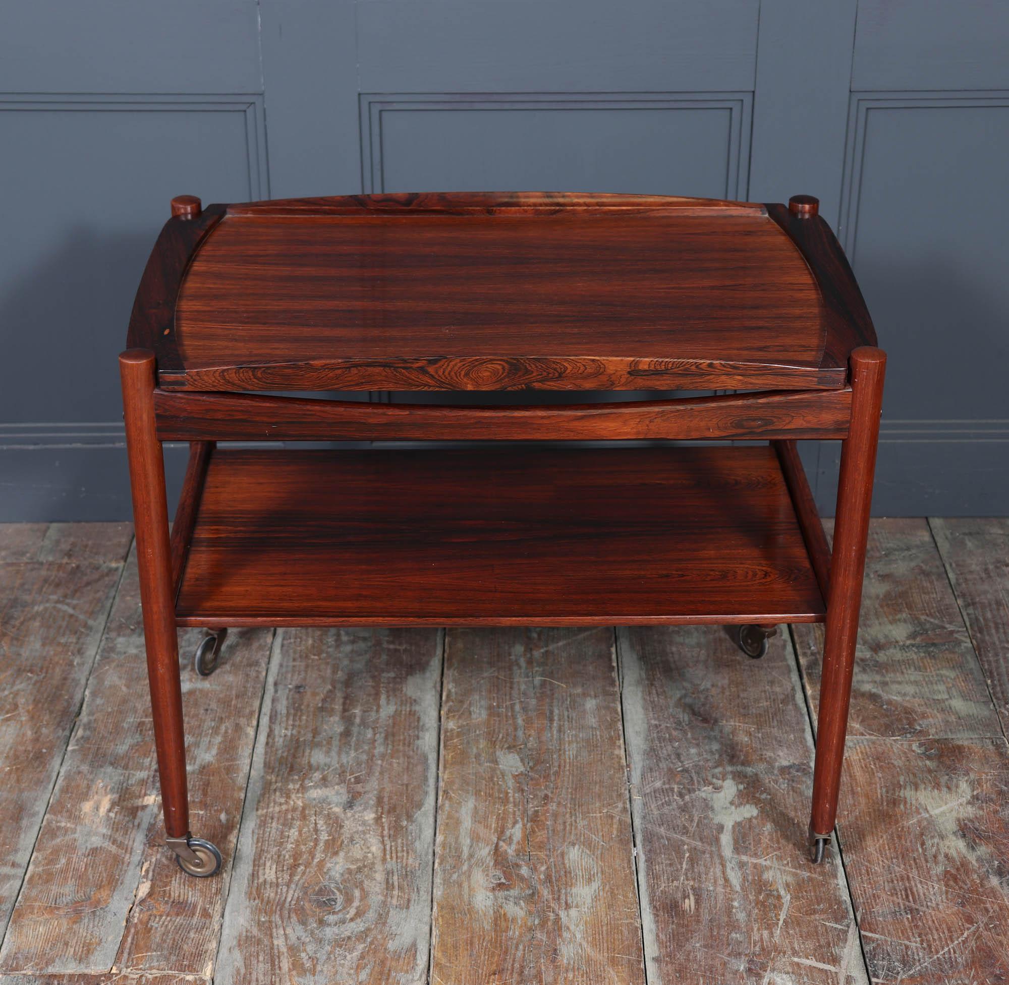 Mid-Century Danish Rosewood Drinks Trolley, 1960s In Good Condition For Sale In Paddock Wood Tonbridge, GB