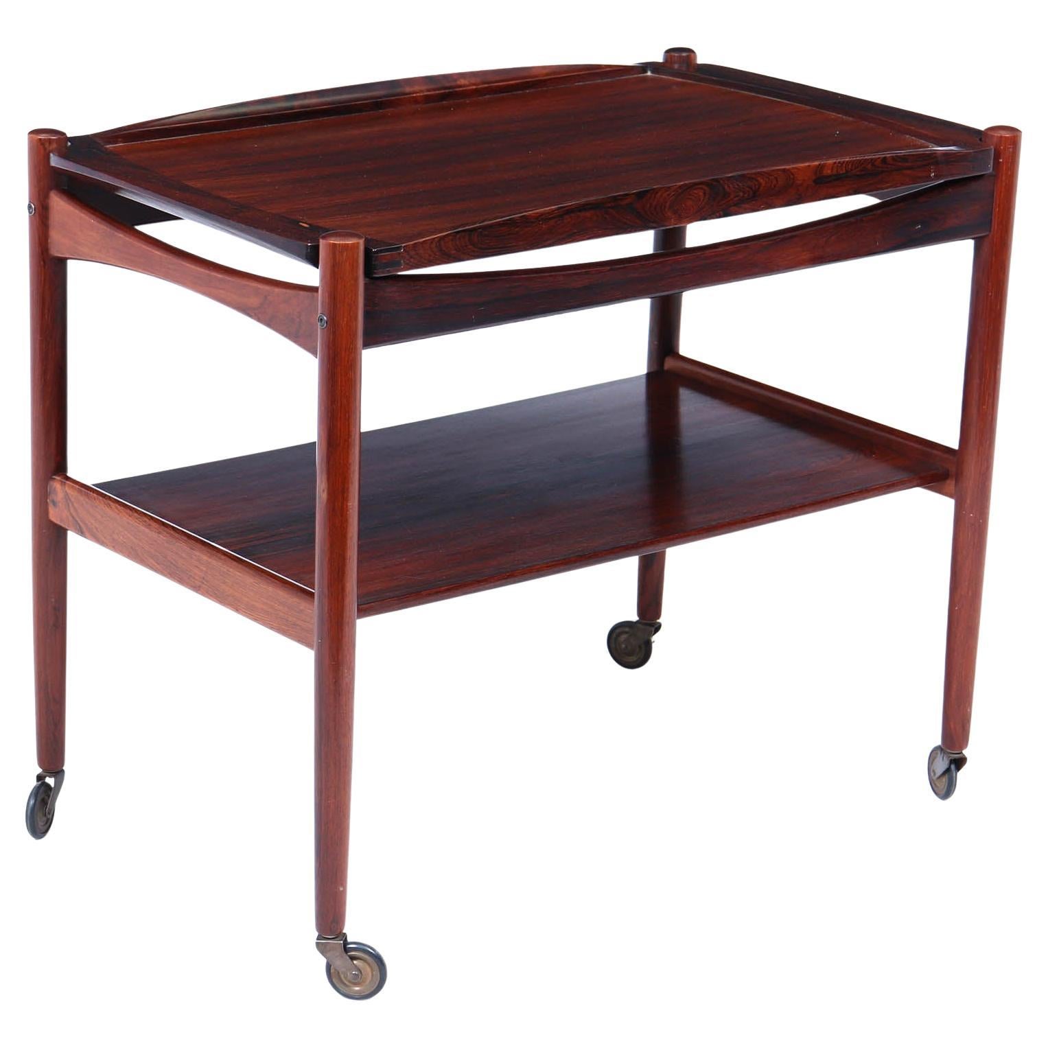 Mid-Century Danish Rosewood Drinks Trolley, 1960s