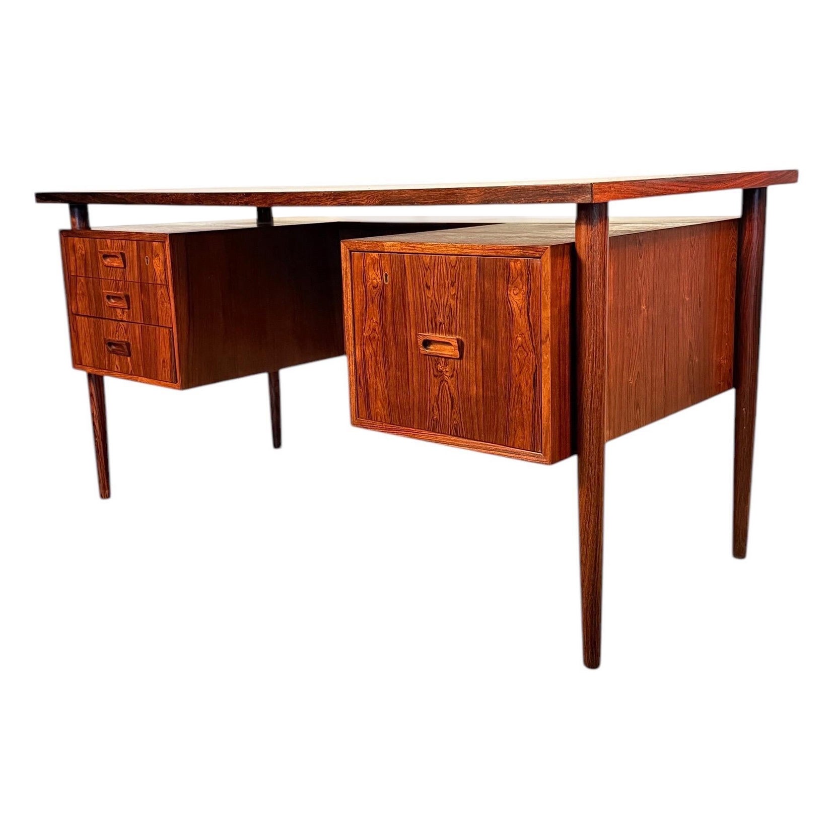 Mid-Century Danish Rosewood Executive Desk by Arne Vodder for Bornholm