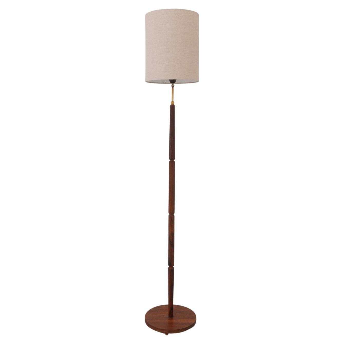 Midcentury Danish Rosewood Floor Lamp, 1960s.  For Sale