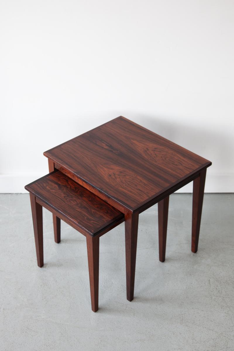 Mid-Century Modern Mid Century, Danish Rosewood Nest of Side Tables For Sale