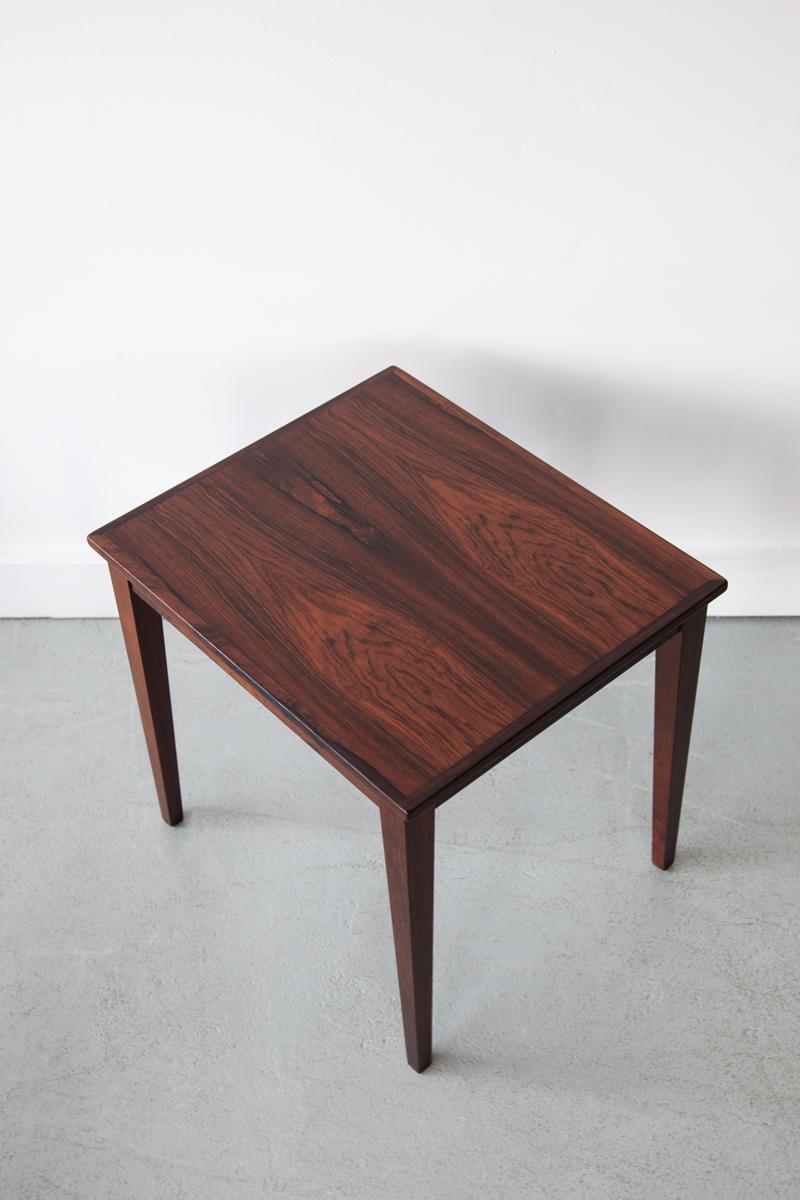 Mid Century, Danish Rosewood Nest of Side Tables In Fair Condition For Sale In Bristol, GB