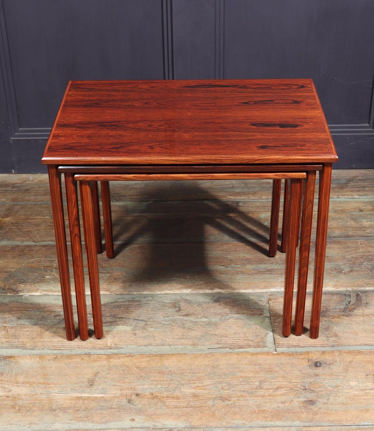 Mid Century Danish Rosewood Nest of Tables For Sale at 1stDibs
