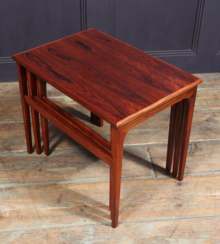 Mid Century Danish Rosewood Nest of Tables For Sale at 1stDibs