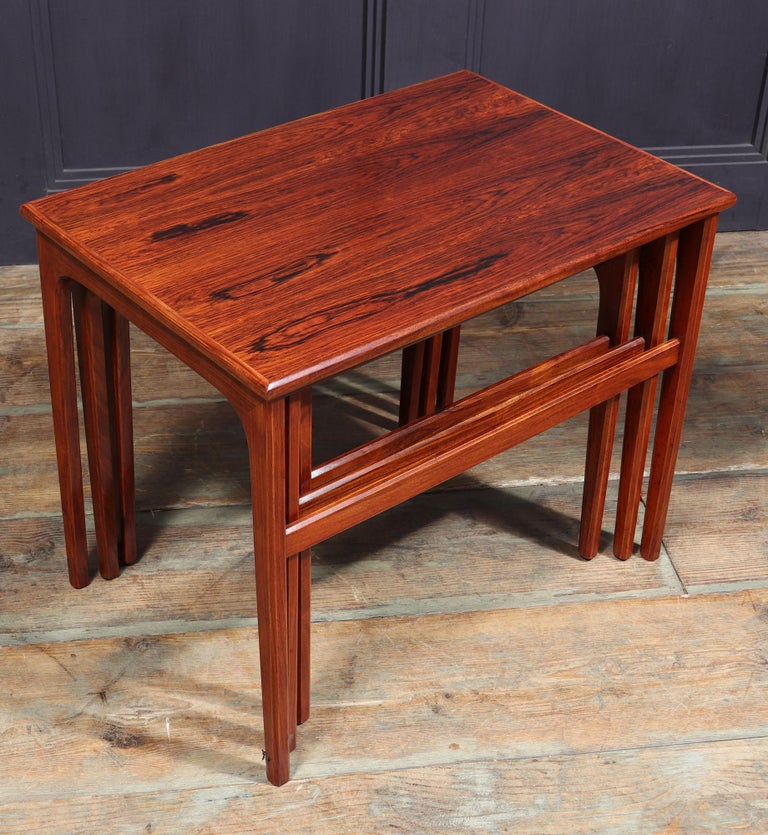 Mid Century Danish Rosewood Nest of Tables For Sale at 1stDibs