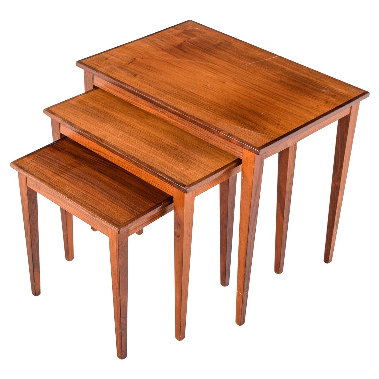 Mid-Century Danish Rosewood Nesting Tables, 1950s