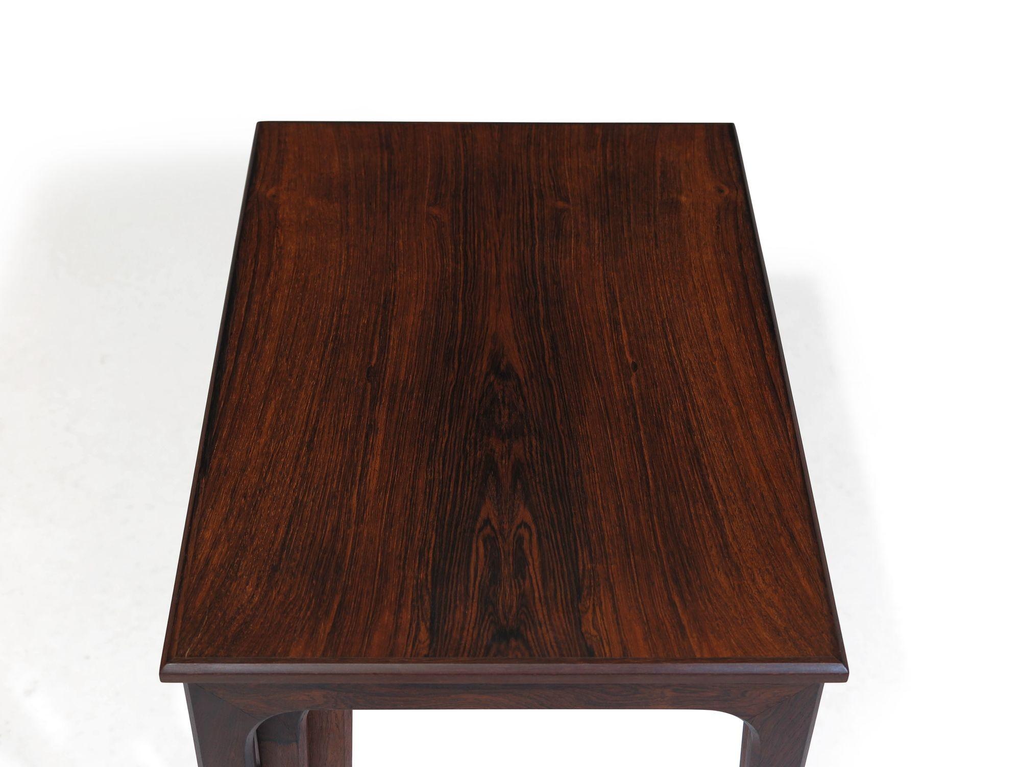 Mid-Century Danish Rosewood Nesting Tables For Sale 4