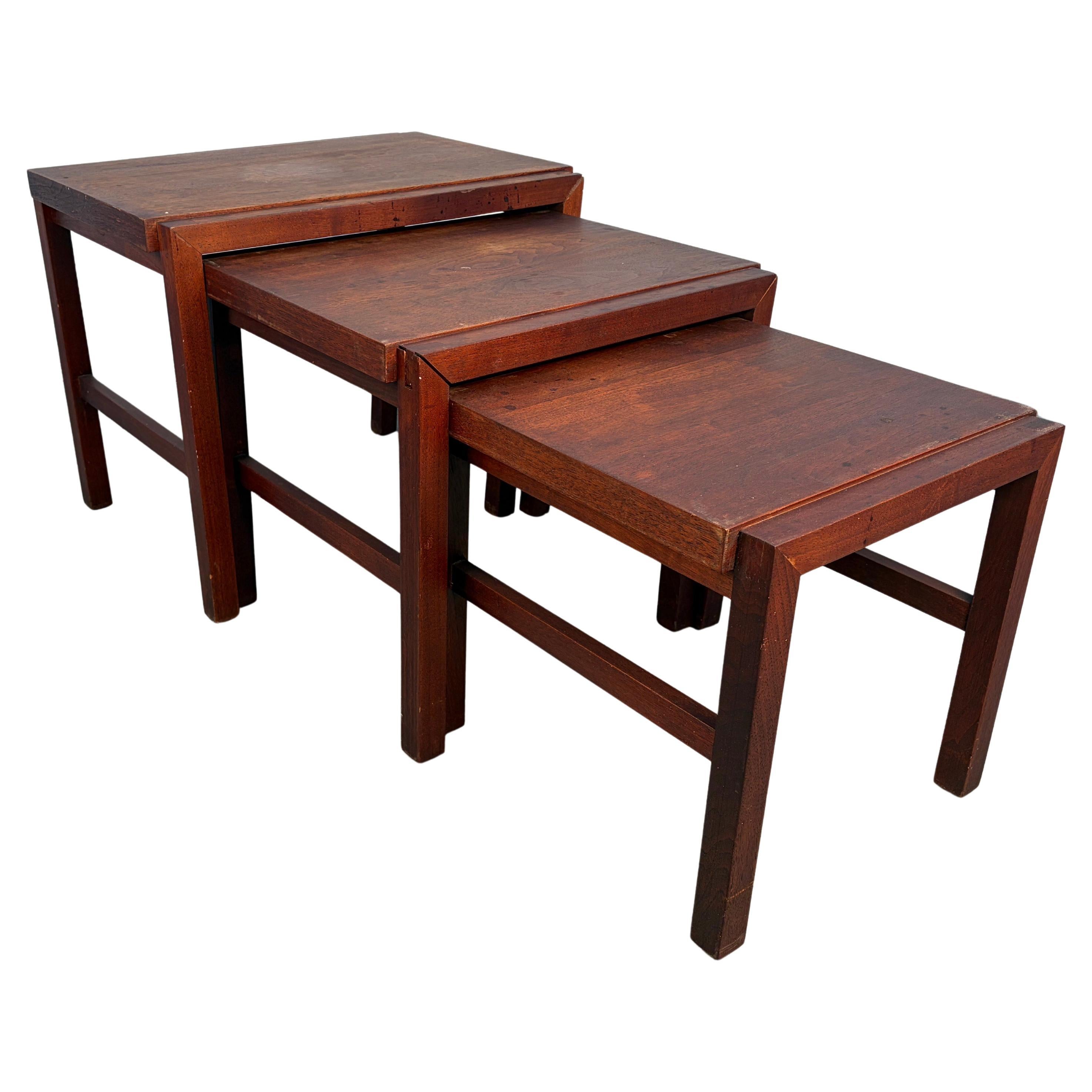 Mid-Century Danish Rosewood Nesting Tables For Sale