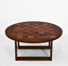 Mid Century Danish Rosewood Parquetry Coffee Table Attributed To Poul Cadovius