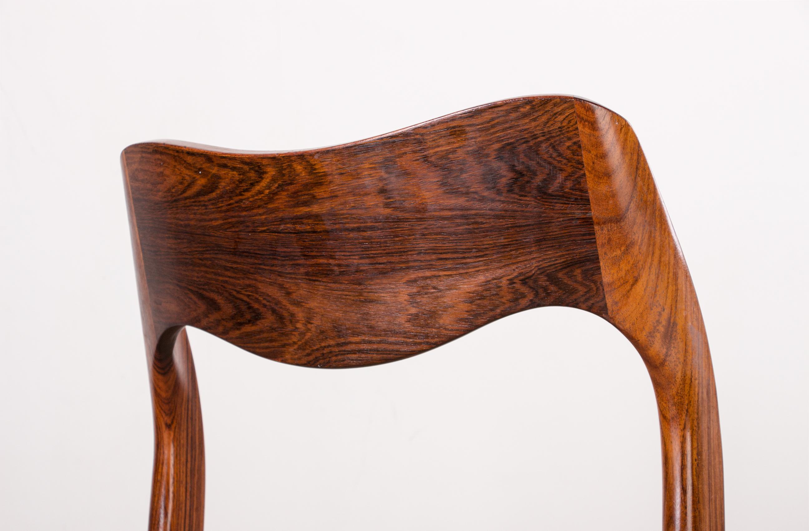 Mid-Century Danish Rosewood & Rope Dining Chairs Model 71 by Niels Otto Moller 6