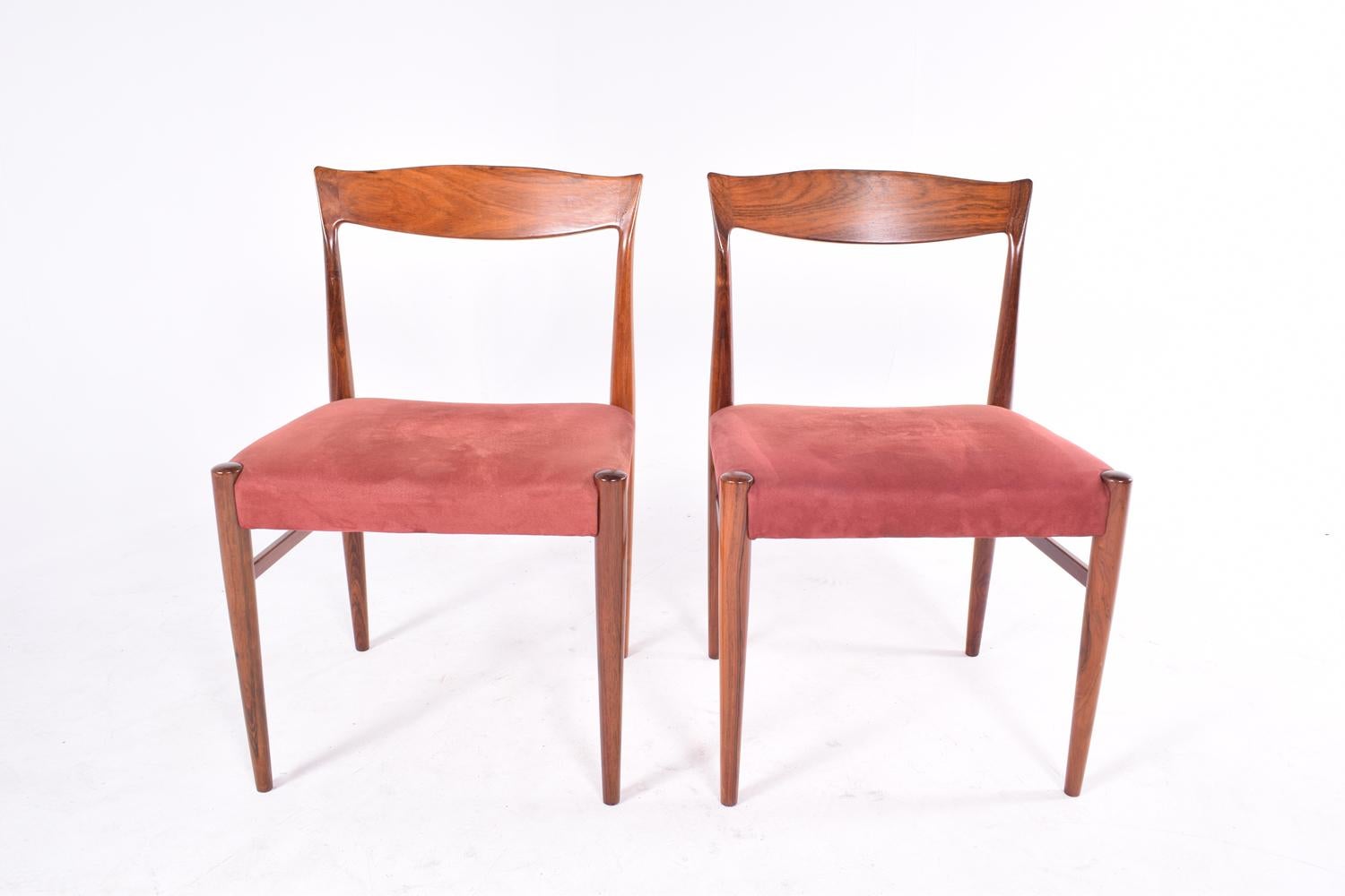 Woodwork Midcentury Danish Rosewood Set of 6 Dinning Chairs by Erling Torvits for Soro 