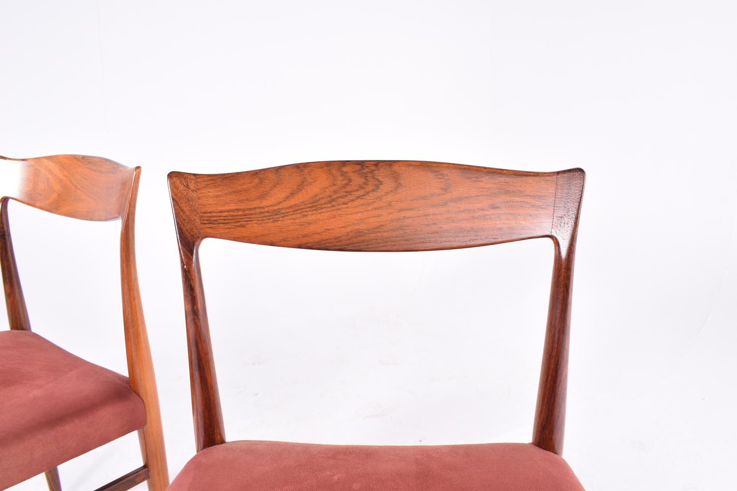 Mid-20th Century Midcentury Danish Rosewood Set of 6 Dinning Chairs by Erling Torvits for Soro 