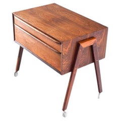 Vintage Mid-Century Danish Rosewood Sewing Table, 1960s
