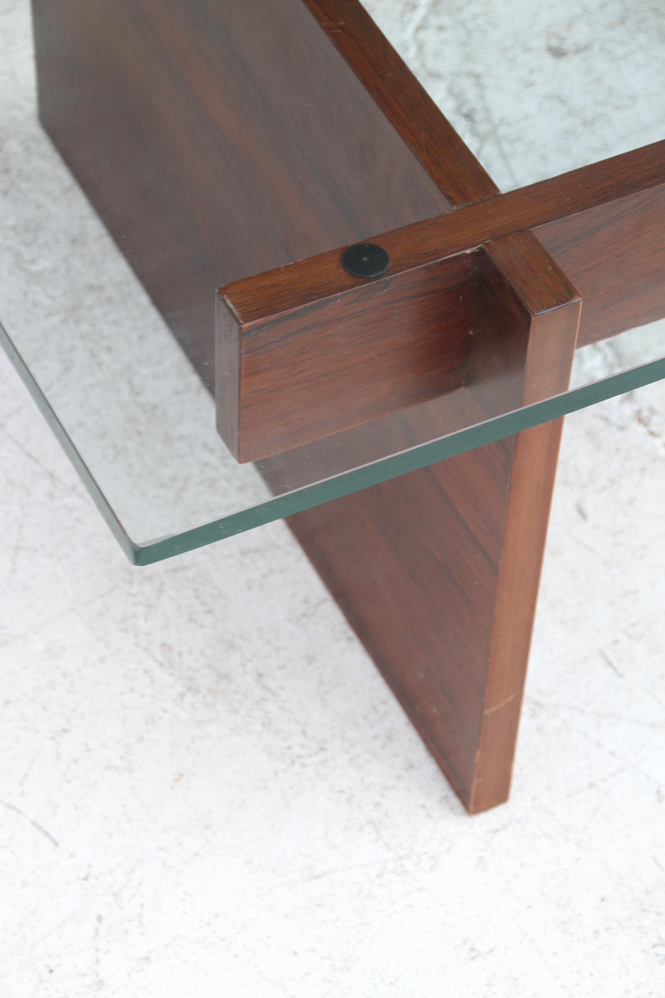 Mid-century Danish Rosewood Side Table by Svend Langkilde for Langkilde, 1960s For Sale 2