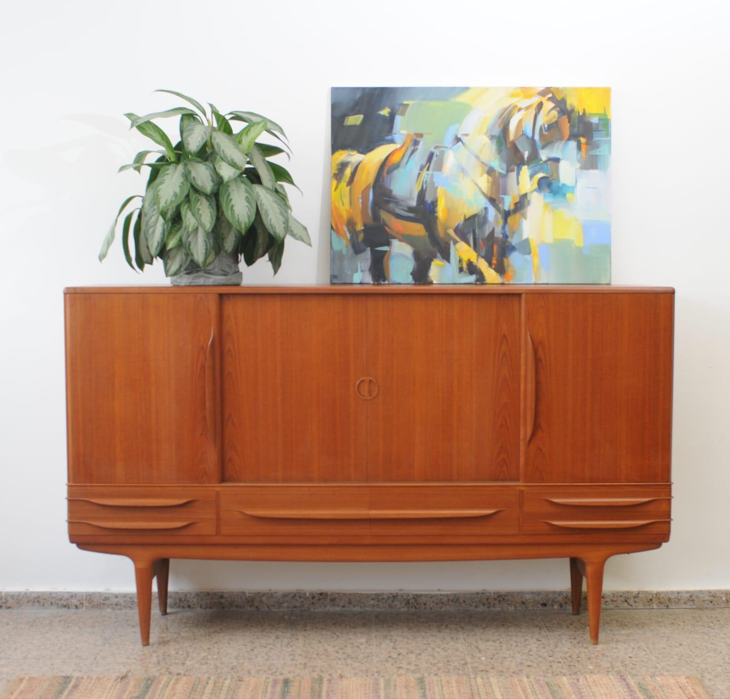 20th Century Mid-Century Danish Rosewood Sideboard by E.W. Bach for Sejling Skabe, 1960s For Sale