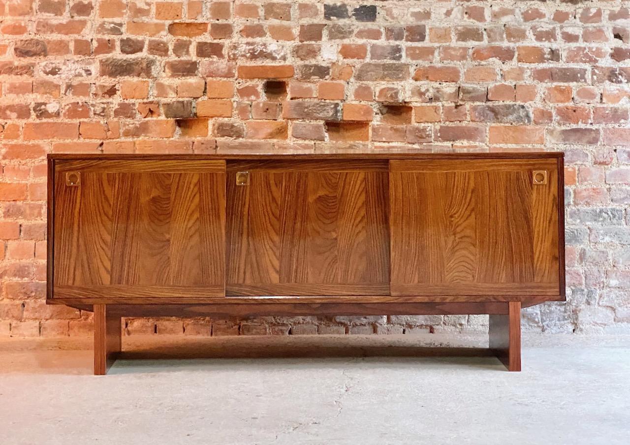 Midcentury Danish Rosewood Sideboard Credenza, Denmark, 1970s For Sale 9