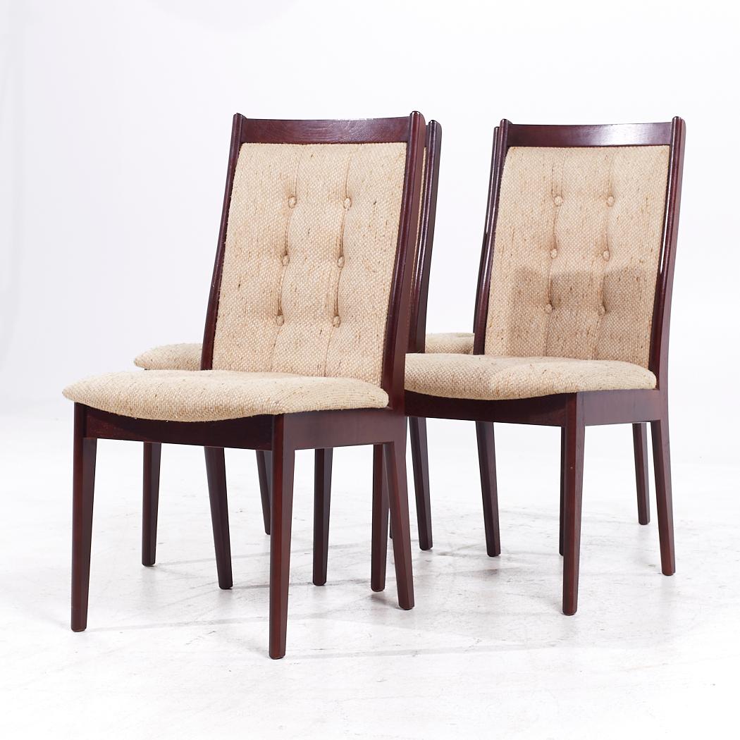 Mid-Century Modern Mid Century Danish Rosewood Upholstered Dining Chairs - Set of 4 For Sale