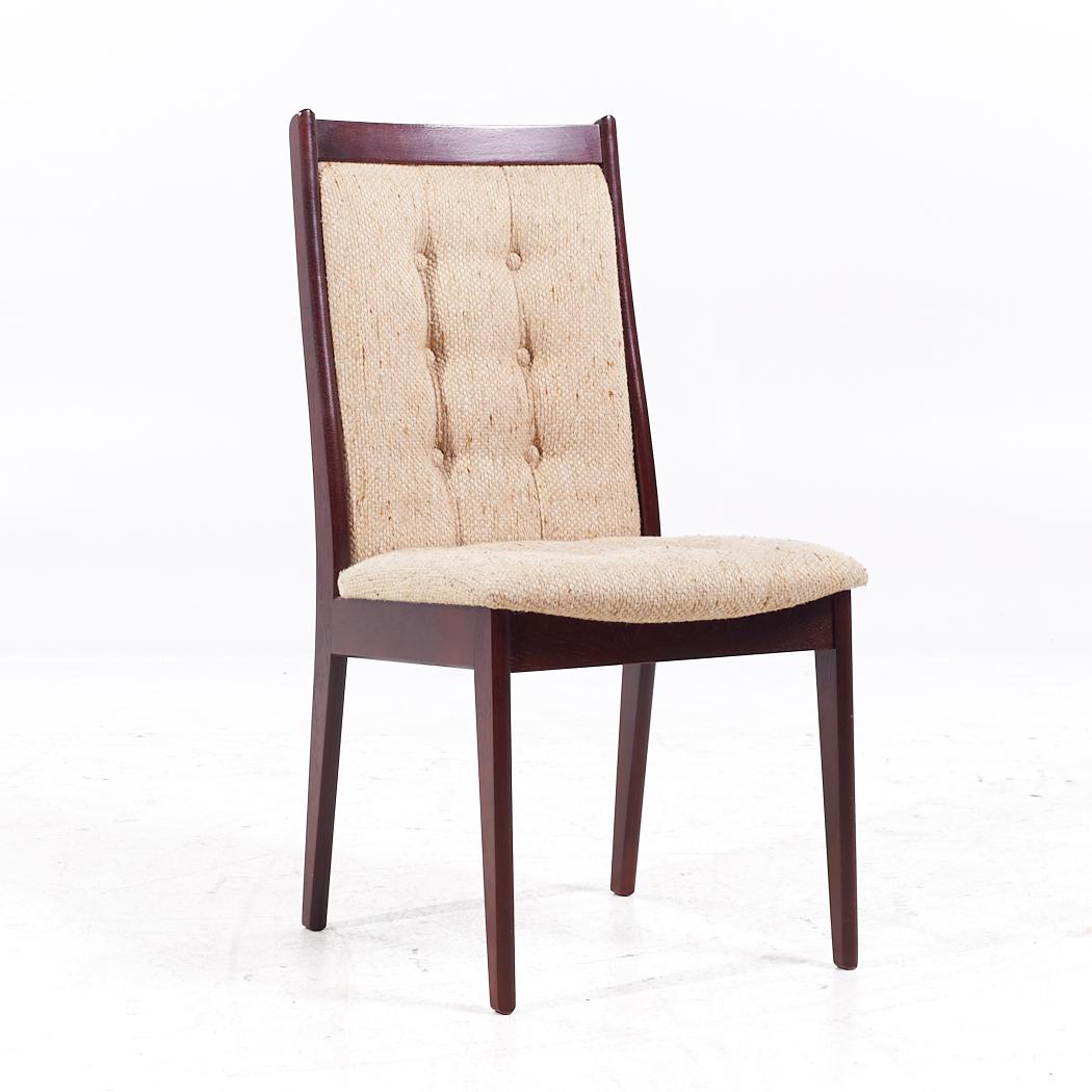 Mid Century Danish Rosewood Upholstered Dining Chairs - Set of 4 In Good Condition For Sale In Countryside, IL