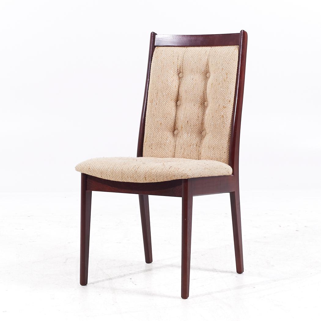 Upholstery Mid Century Danish Rosewood Upholstered Dining Chairs - Set of 4 For Sale