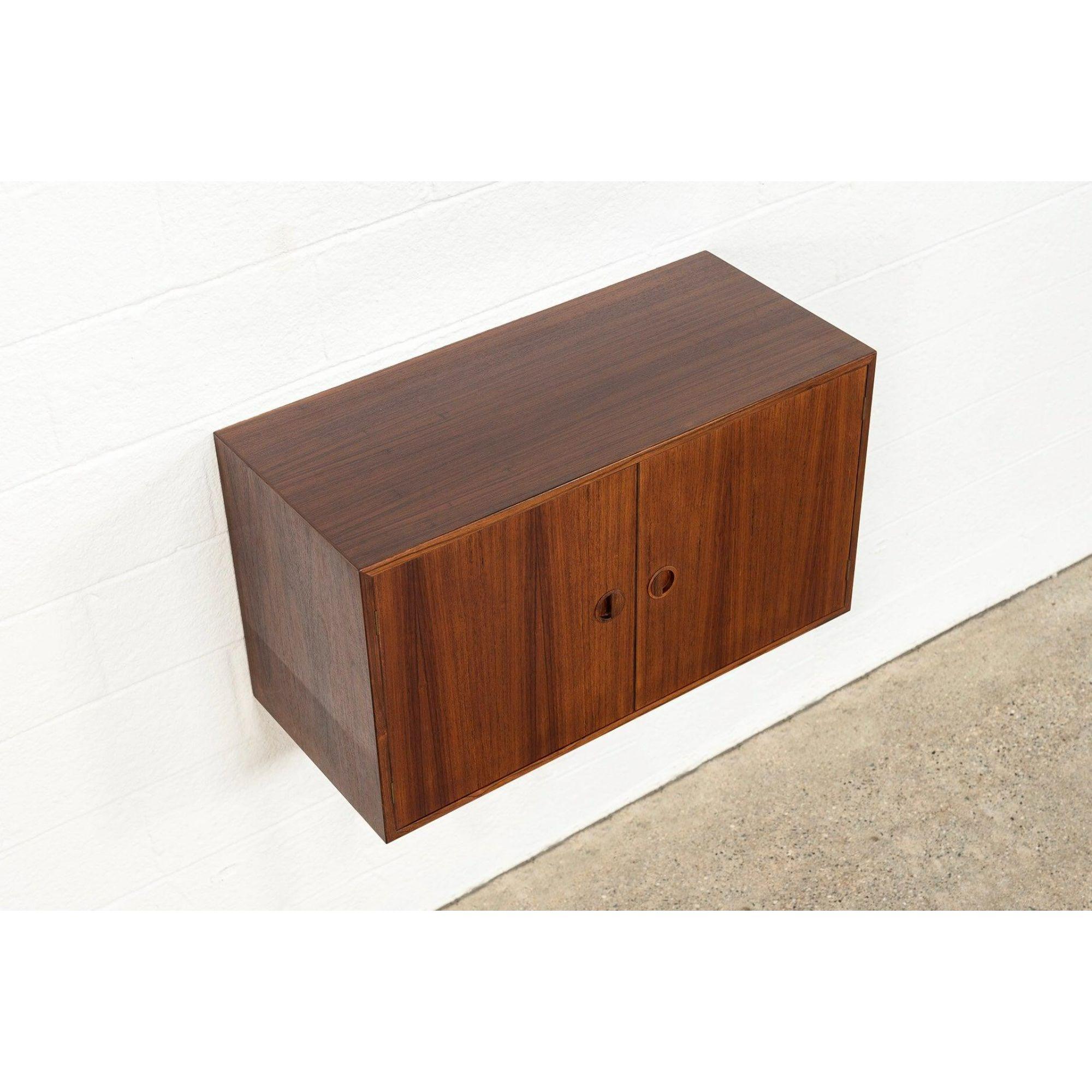 Mid-Century Modern Midcentury Danish Rosewood Wall Mounted Cabinet or Floating Shelf For Sale