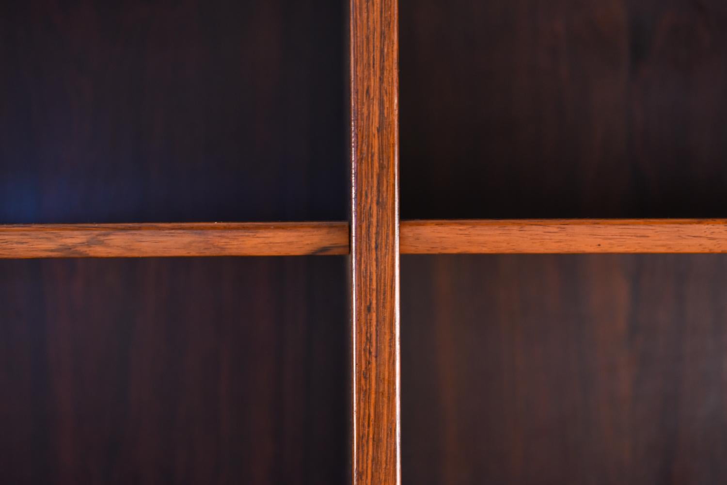 Midcentury Danish Rosewood Wall Unit by Omann Jun In Good Condition In Norwalk, CT