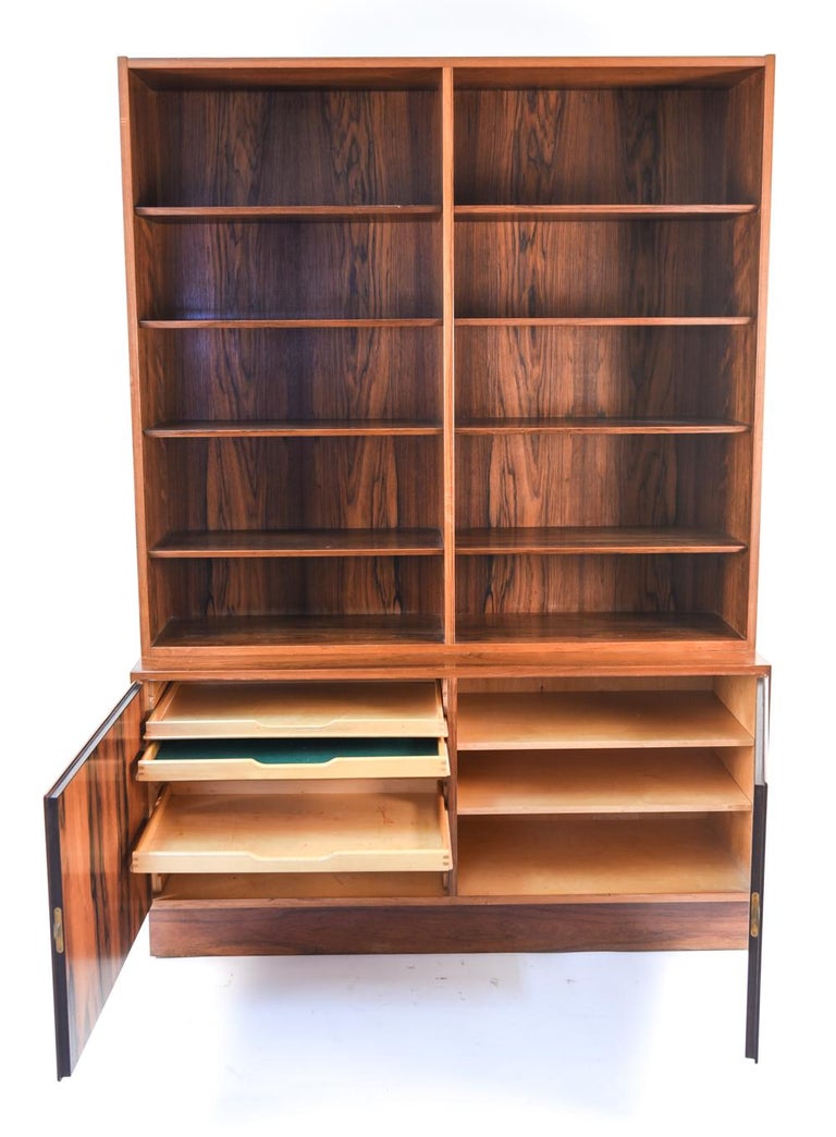 Midcentury Danish Rosewood Wall Unit by Omann Jun For Sale at 1stdibs