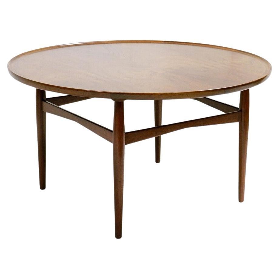 Midcentury Coffee table with bent copper legs from the 1960s For Sale
