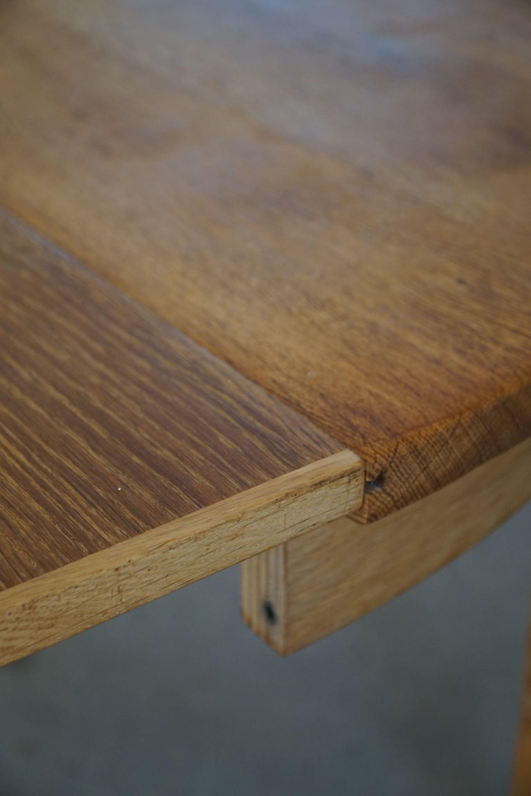 Mid Century Danish Round Dining Table in Solid Oak with Two Extensions ...