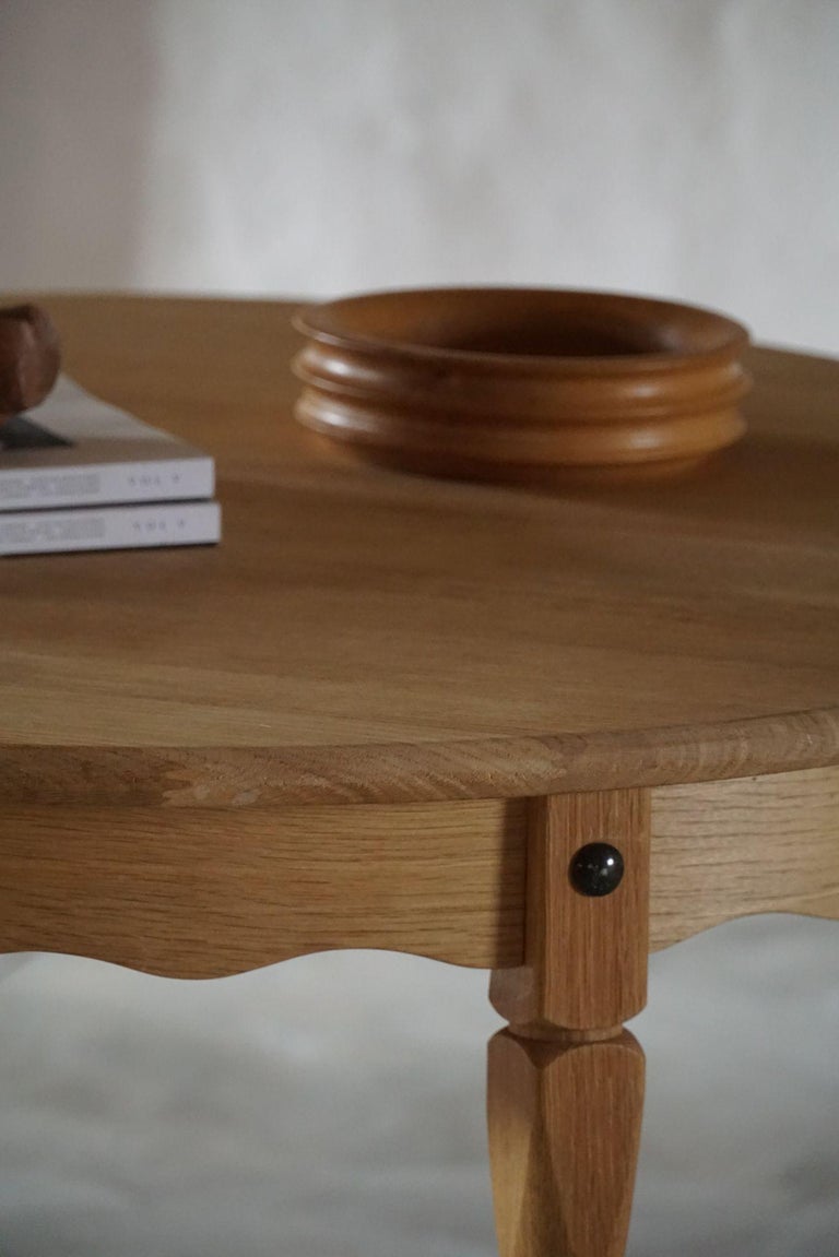 Mid Century Danish Round Dining Table in Solid Oak with Two Extensions ...