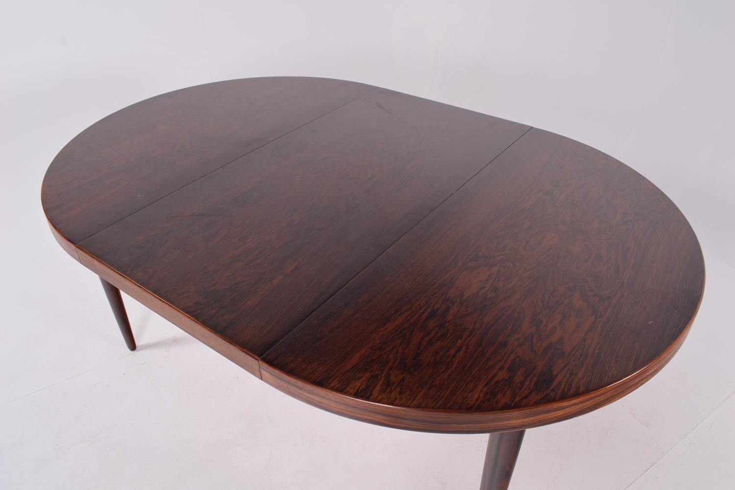 Midcentury Danish Round Extendable Dining Table by Kai Kristiansen 6