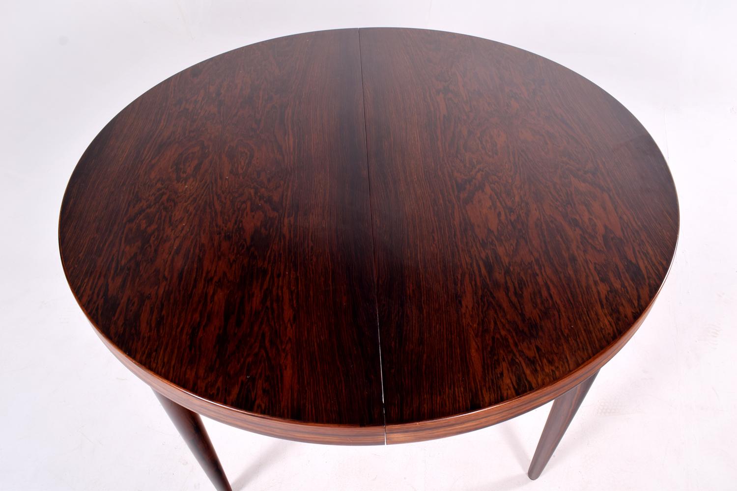 Mid-Century Modern Midcentury Danish Round Extendable Dining Table by Kai Kristiansen