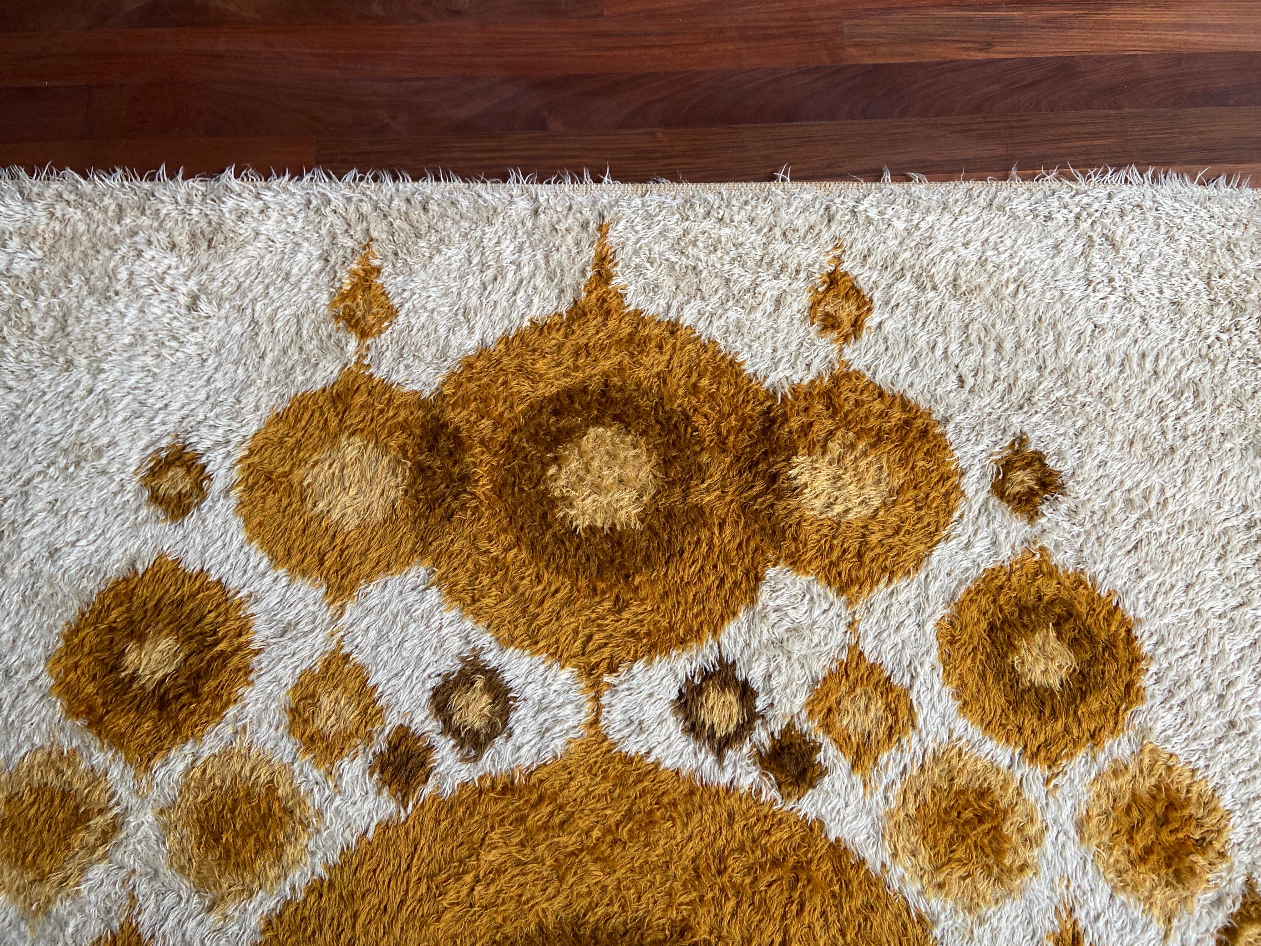 Mid century Danish Rya wool rug  - Sonet by L.f.Foght For Sale 1