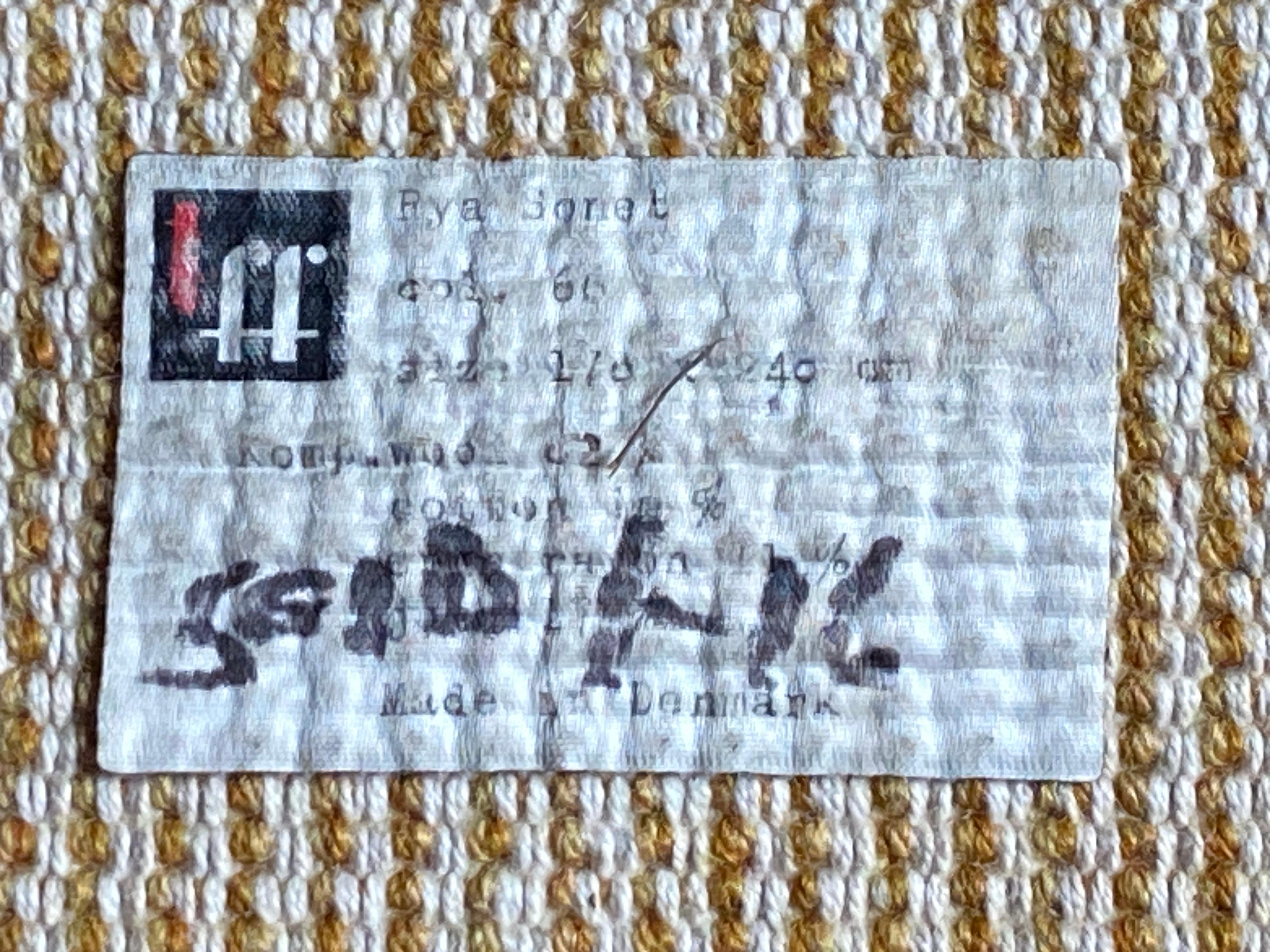 Mid century Danish Rya wool rug  - Sonet by L.f.Foght For Sale 2