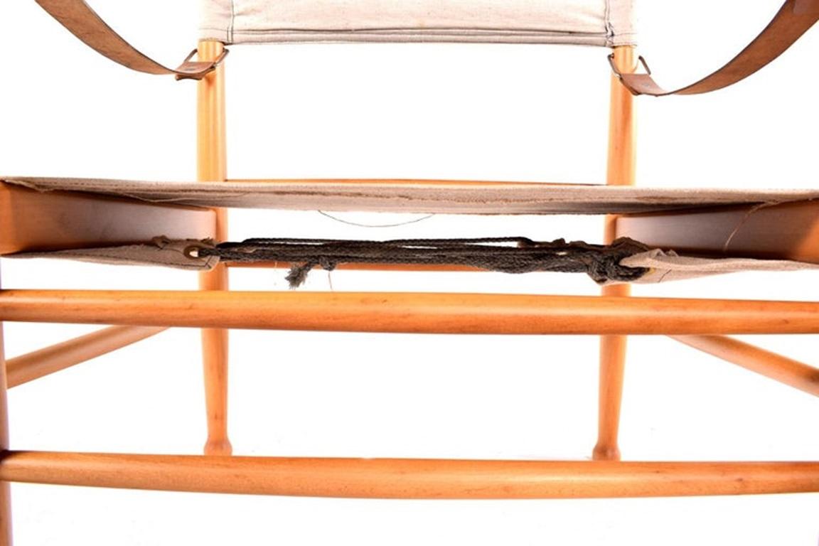 Silla Safari danesa de mediados de siglo de Farstrup Stolen mediados del siglo XX en venta