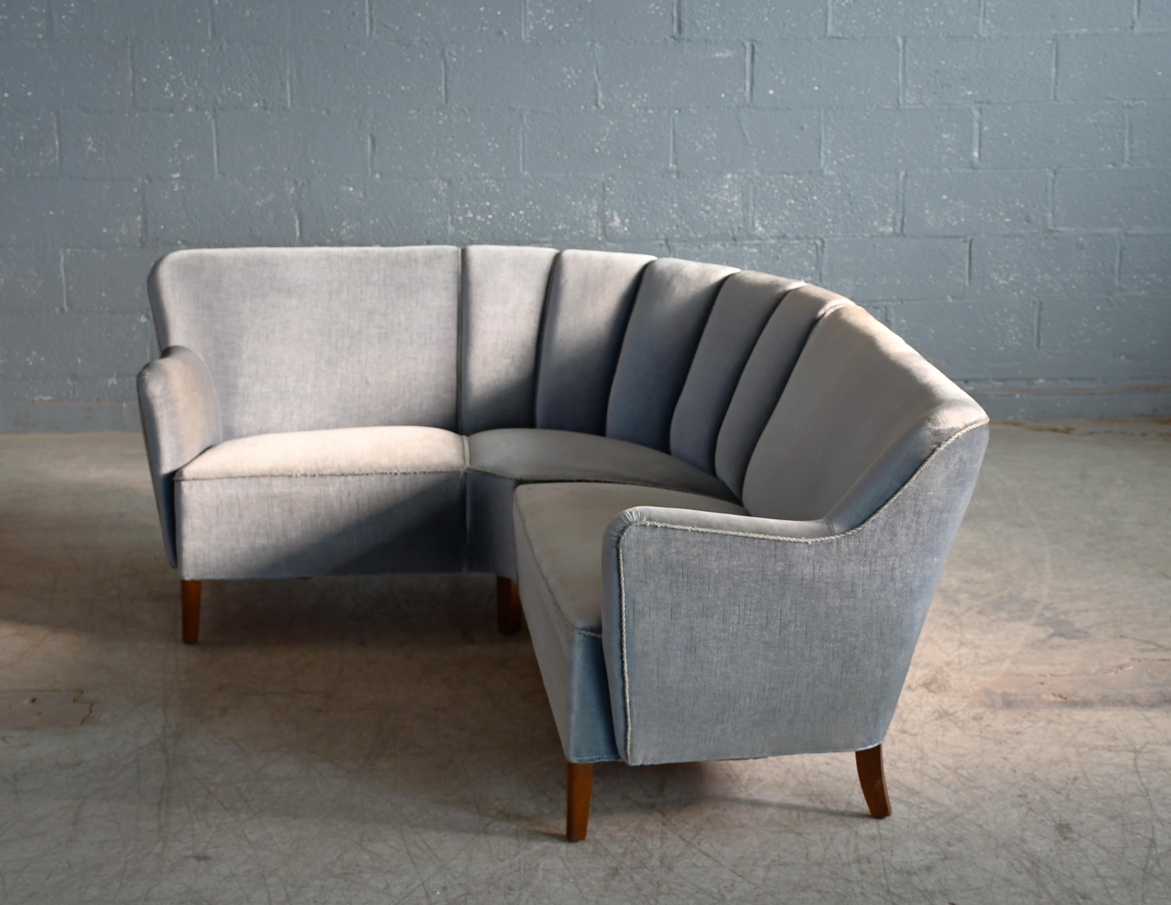 Mid-Century Modern Mid-Century Danish Sectional Corner Sofa ca. 1950